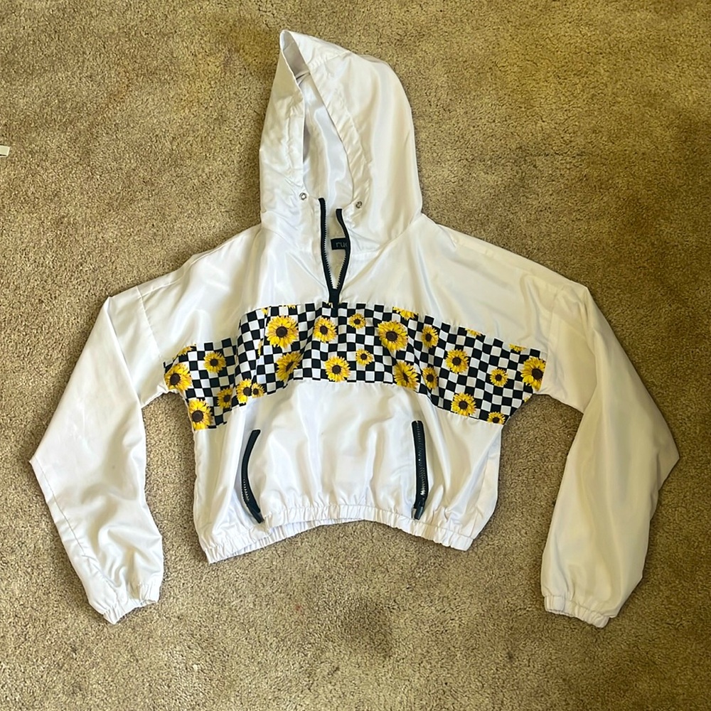 Rue 21 cropped rain jacket quarter zip